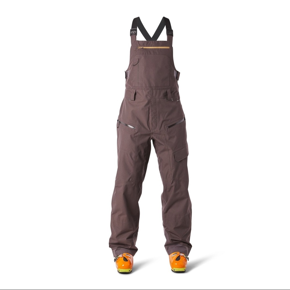 UNWORN Mens Flylow Firebird Ski Bib in Shale Size Small